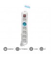 Base Múltiple 6T + Interruptor 3x1mm 1.5M Blanco