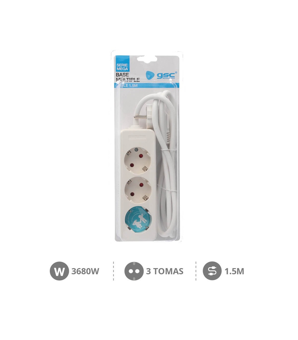 Base Multiple Mega 3T (3x1.5mm) 1.5m