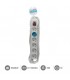 Base Múltiple 6T + Interruptor (3x1.5mm) 3m Blanca