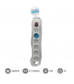 Base Múltiple 6T + Interruptor (3x1.5mm) 3m Blanca