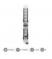 Base Múltiple 9T + Interruptor (3x1.5mm) 1,5m Blanca