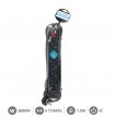 Base Múltiple 6T + Interruptor (3x1.5mm) 1,5m Negra