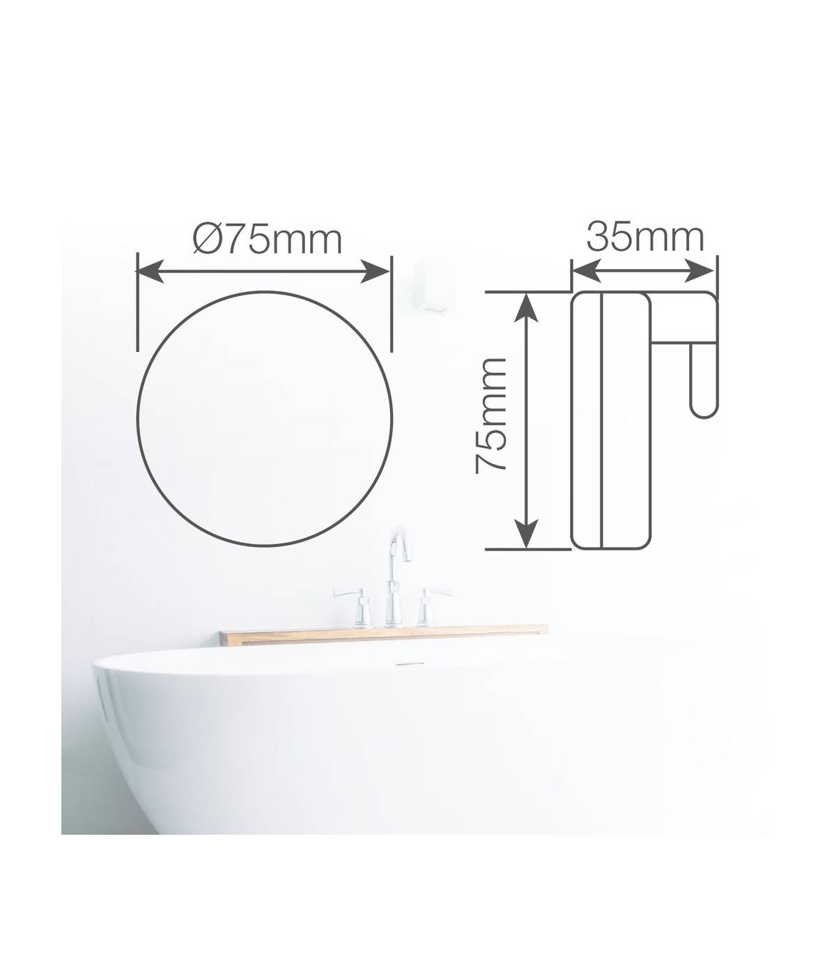 Aplique Led Baño INADA 4.5W 385Lm IP44