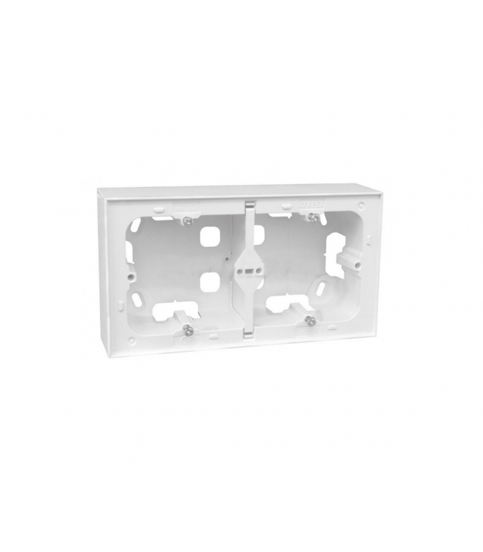 Doble Caja de Superficie para Series LOGUS 90 Blanco