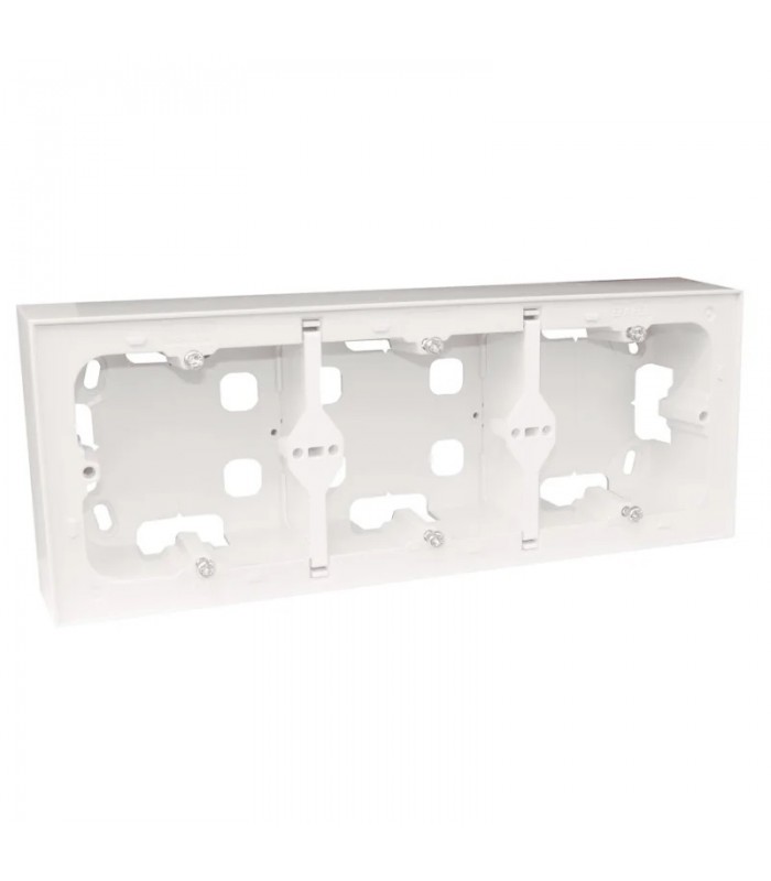 Triple Caja de Superficie para Series LOGUS 90 Blanco