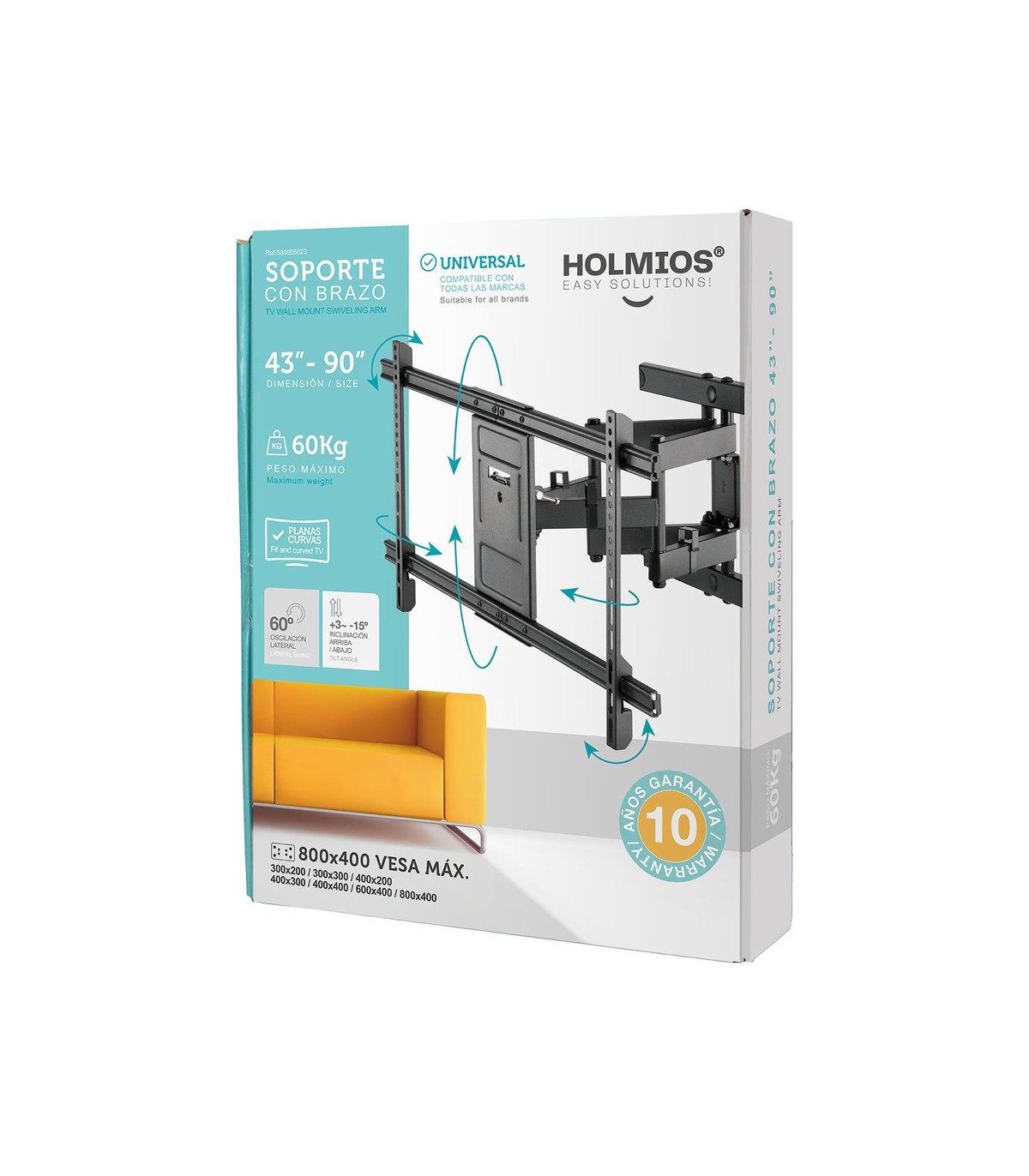 Soporte de TV con brazo 43" / 90"