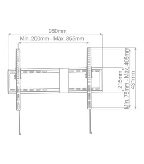 Soporte de TV fijo con sistema Antirrobo 43" / 90"