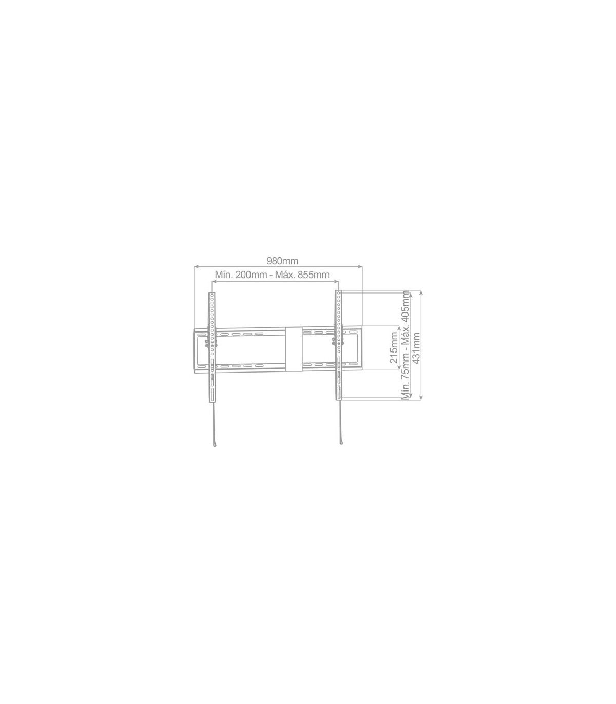 Soporte de TV fijo con sistema Antirrobo 43" / 90"