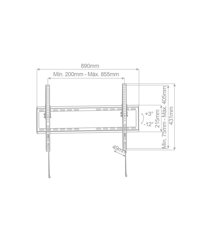 Soporte de TV Inclinable con sistema Antirrobo 43" / 90"