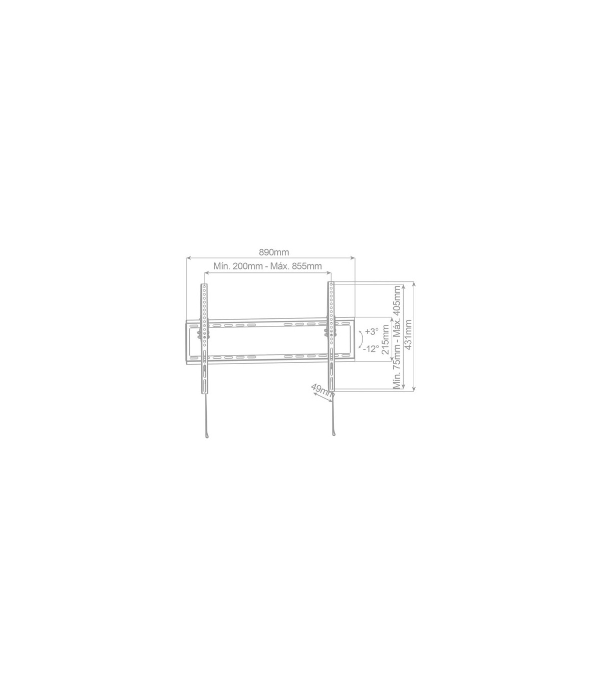 Soporte de TV Inclinable con sistema Antirrobo 43" / 90"