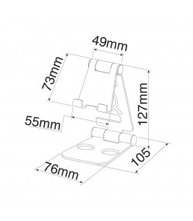 Soporte móvil/tablet multiángulo plegable máximo 10"