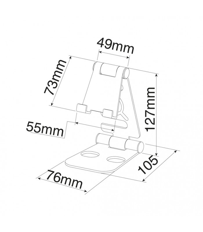 Soporte móvil/tablet multiángulo plegable máximo 10"