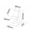 Soporte móvil/tablet multiángulo plegable máximo 10"