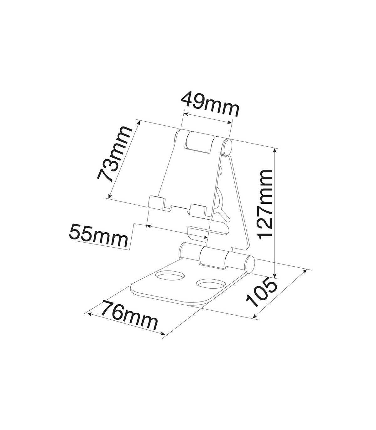 Soporte móvil/tablet multiángulo plegable máximo 10"