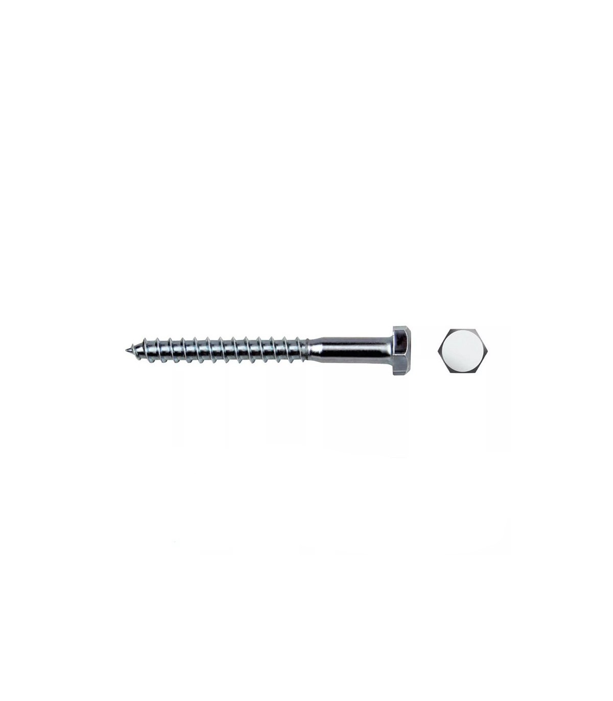 TIRAFONDO HEXAGONAL DIN/REF 571 ZINCADO Ø6x40mm ud