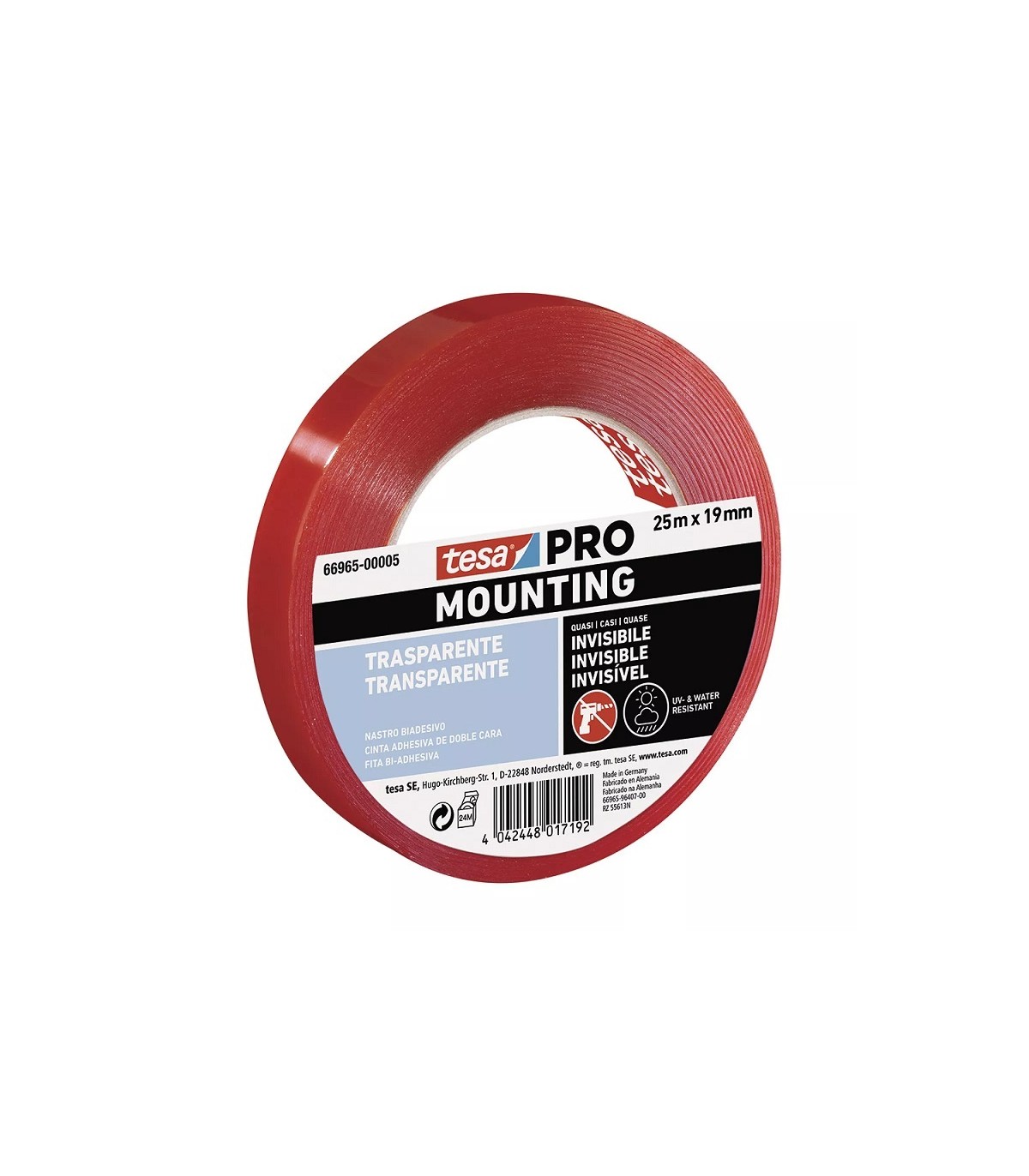 Cinta doble cara MOUNTING PRO superficies lisas 19mmx25m transparente
