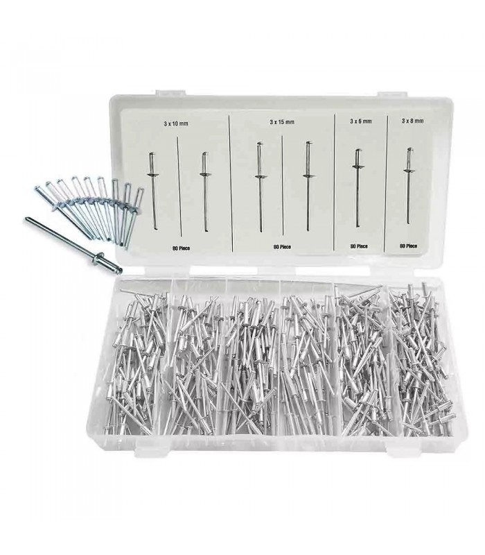 Kit de 320 remaches tamaños varios