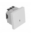 Conmutador con Luminoso 2 Módulos Blanco Mate Q45