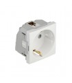 Base Enchufe Schuko con Protección Blanco Mate Q45