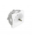 Base Enchufe Schuko 45º con Protección Blanco Mate Q45