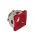 Base Enchufe Schuko 45º con Protección Rojo Q45