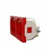Doble Base Enchufe Schuko 45º Rojo Q45
