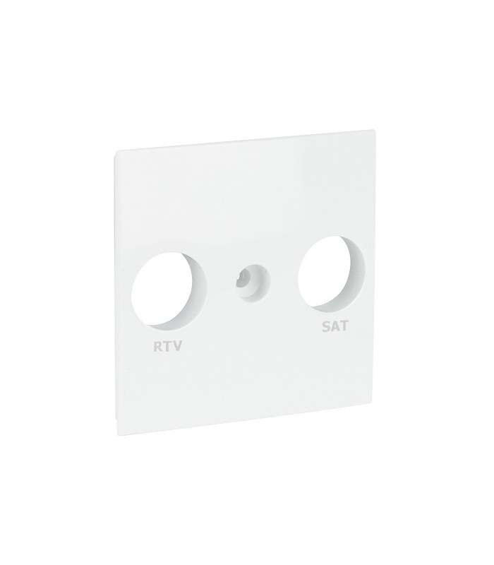 Tapa Multimarcas RTV-SAT 2 Módulos Blanco Mate Q45