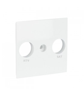 Tapa Multimarcas RTV-SAT 2 Módulos Blanco Q45