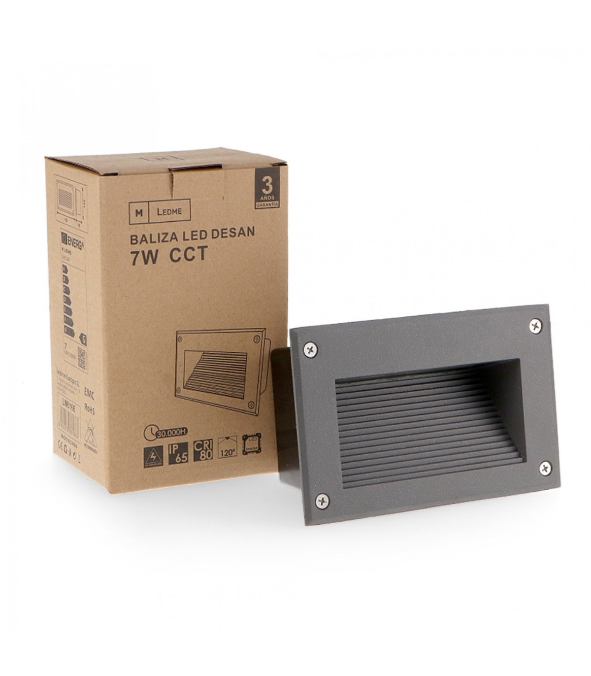 Baliza DESAN Empotrable 7W 560LM IP65 Gris CCT