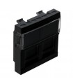 Tapa Doble Toma RJ45 2 Salidas Negro Mate Q45