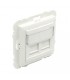 Tapa con Soporte para 2 Conectores RJ45 Blanco APOLO 5000