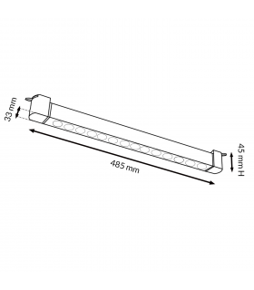 Foco Carril Monofásico DARIZ 24W 2400Lm 36º Blanco CCT