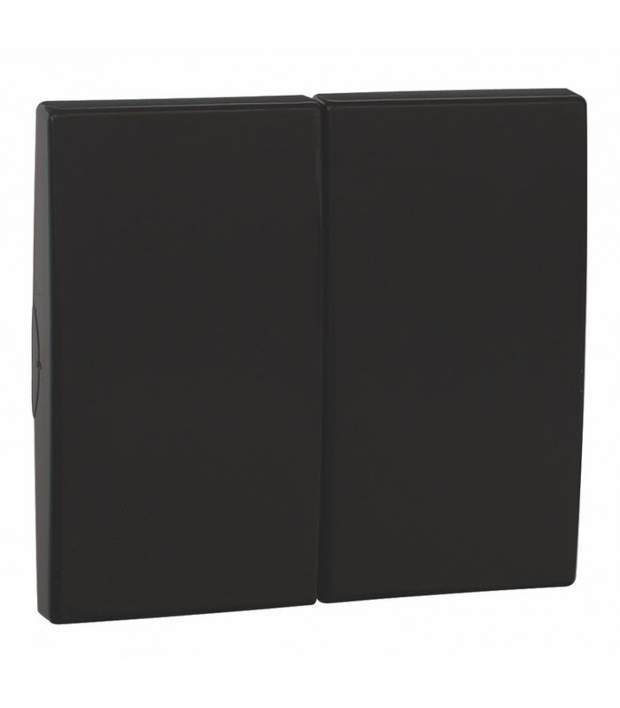 Tecla doble Negro Mate APOLO 5000