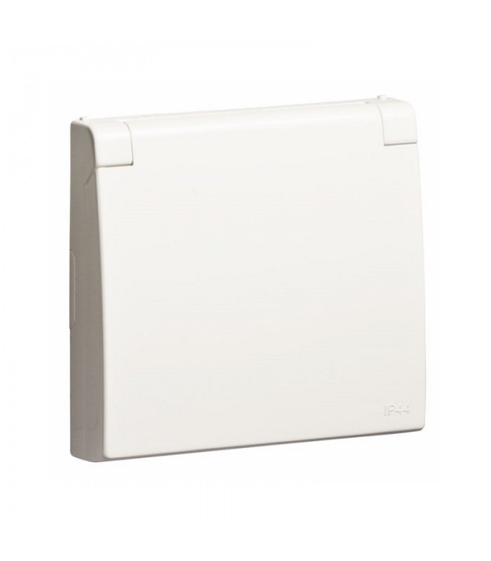 Tapa Articulada Base Schuko con Protección IP44 Blanco APOLO 5000