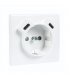 Tapa Base Schuko + USB Tipo C y Tipo C Blanco APOLO 5000