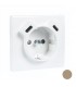 Tapa Base Schuko + USB Tipo C y Tipo C Champán APOLO 5000