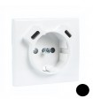 Tapa Base Schuko + USB Tipo C y Tipo C Negro Mate APOLO 5000