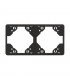 Marco Doble Horizontal Negro Mate APOLO 5000