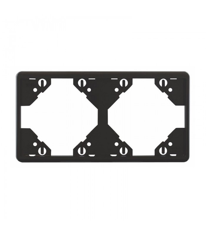 Marco Doble Horizontal Negro Mate APOLO 5000