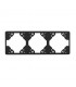 Marco Triple Horizontal Negro Mate APOLO 5000
