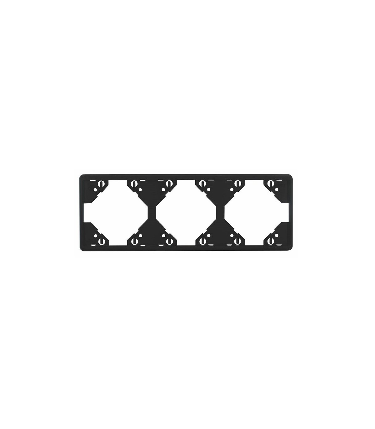 Marco Triple Horizontal Negro Mate APOLO 5000