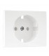 Tapa Base Schuko con Protección Blanco SIRIUS 70