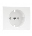 Tapa Base Schuko con Protección Blanco SIRIUS 70