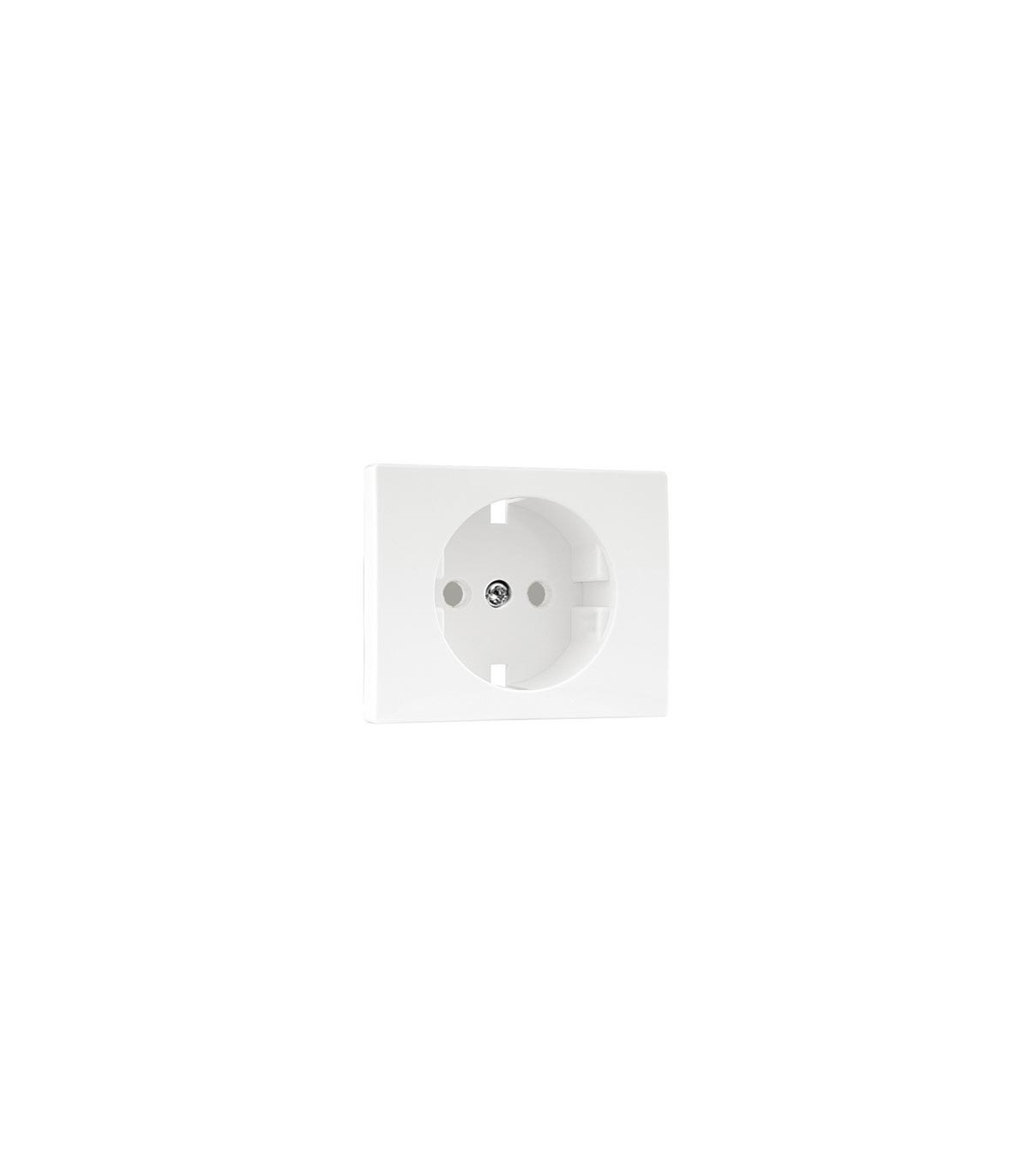 Tapa Base Schuko con Protección Blanco SIRIUS 70