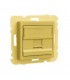 Tapa con soporte para 1 conector RJ45 Dorado Logus 90