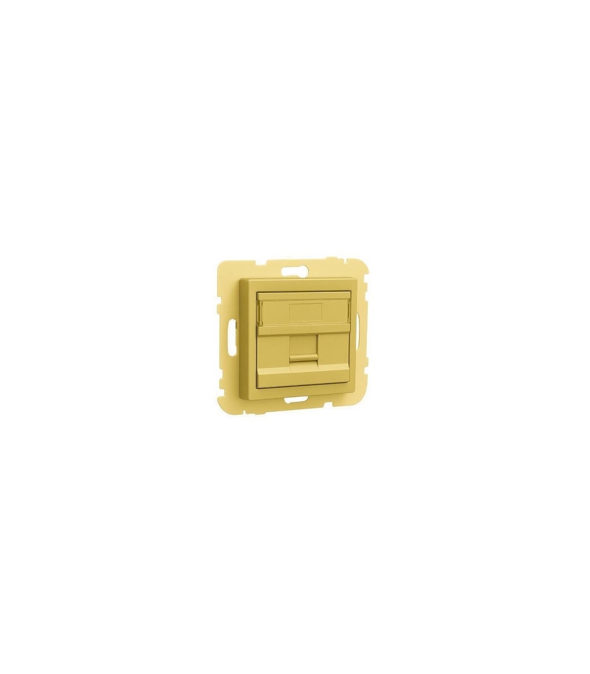 Tapa con soporte para 1 conector RJ45 Dorado Logus 90