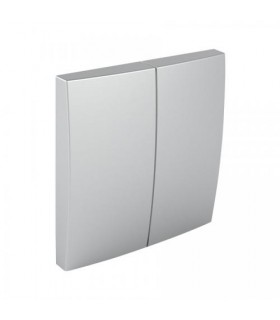 Tecla Doble Aluminio Logus 90