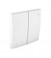 Tecla Doble Conmutador Persiana Blanco Logus 90