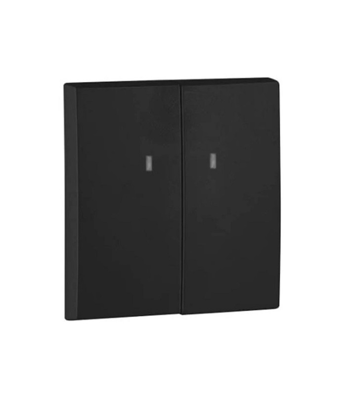 Tecla Mecanismo Doble Función Luminoso Negro Mate  Logus 90