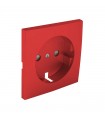 Tapa Base Schuko con Protección Rojo Logus 90